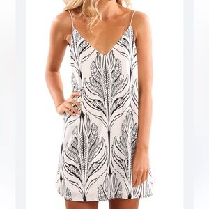 Black & White Print Shift Dress